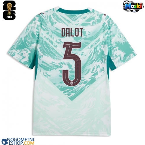 Moški Nogometni dresi Portugalska Diogo Dalot #5 Gostujoči SP 2026 Kratek Rokav